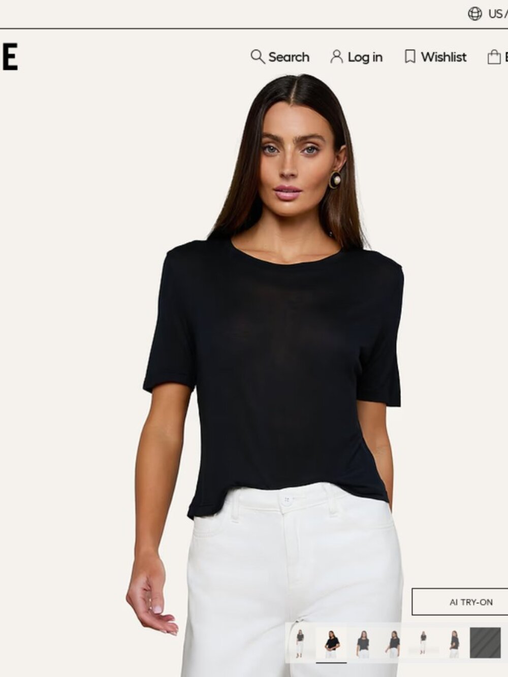 NWT L'AGENCE Remy Tee XS